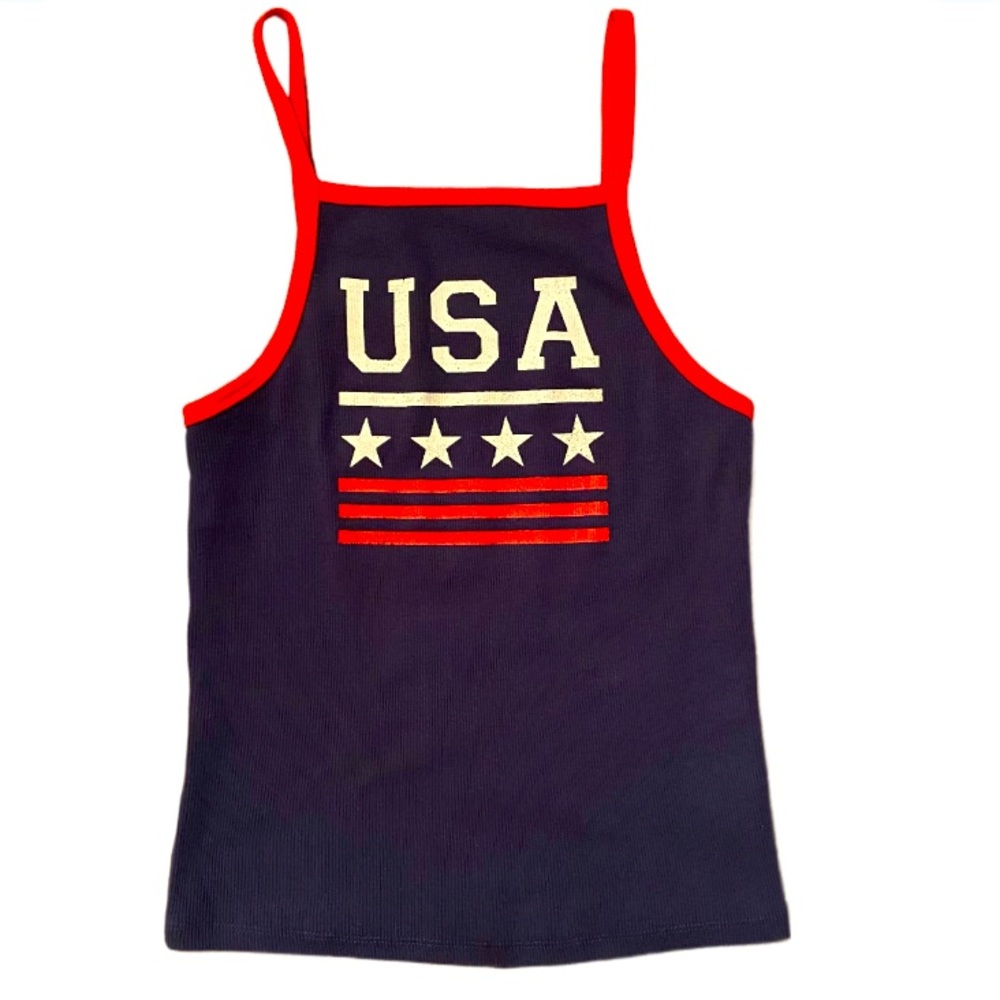 Zoe & Liv Ribbed USA Tank